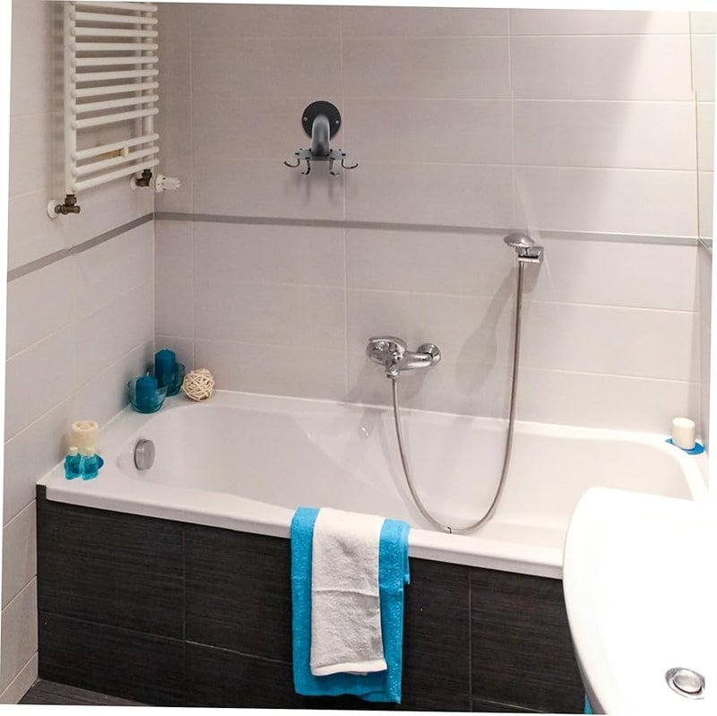 Stainless Steel Rotating Wall Hanger Hook Heavy Duty Organizer for Kitchen Bathroom - Image 2
